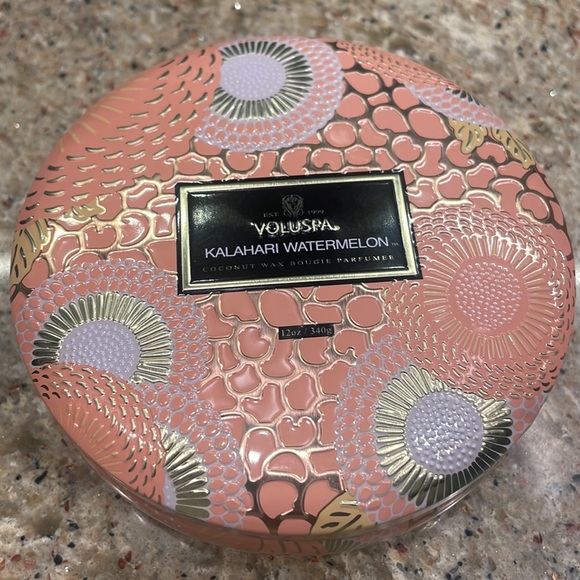 NEW Voluspa KALAHARI WATERMELON 3 Wick Tin Candle - Picture 8 of 9